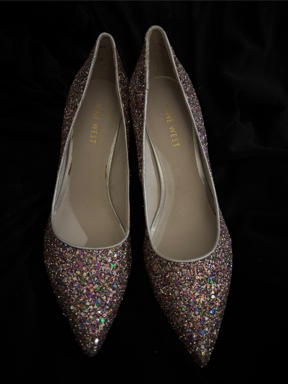 Nine West Multicolor Glitter Pointed Heels Size 7 1/2